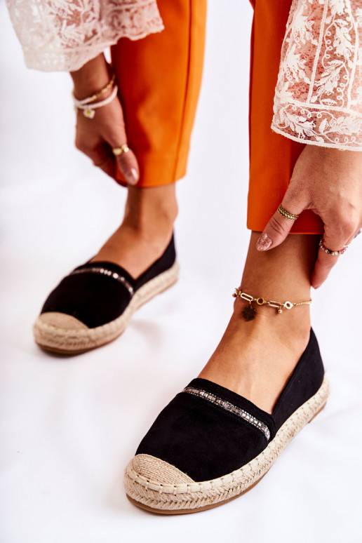 Klasiska modeļa espadrilles melnas krāsas Cersei