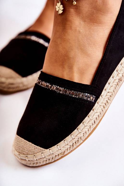 Klasiska modeļa espadrilles melnas krāsas Cersei
