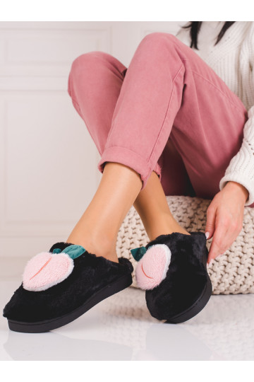 Miękkie kapcie damskie Shelovet Melnas krāsas 2