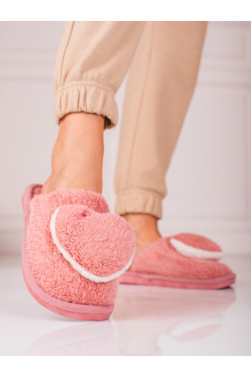 Rozā krāsas čības z serduszkiem Shelovet 2