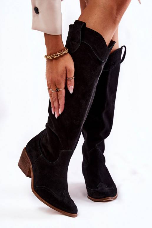 garie zābaki ar papēdi melnas krāsas garie zābaki ar papēdi melnas krāsas