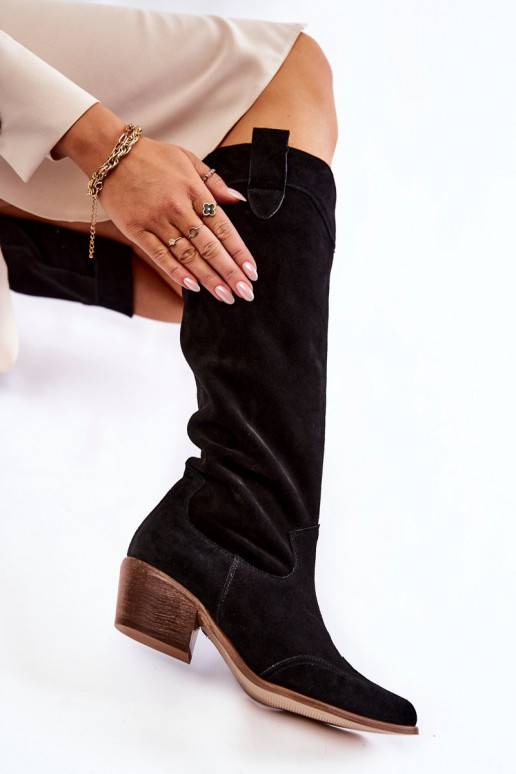 garie zābaki ar papēdi melnas krāsas garie zābaki ar papēdi melnas krāsas