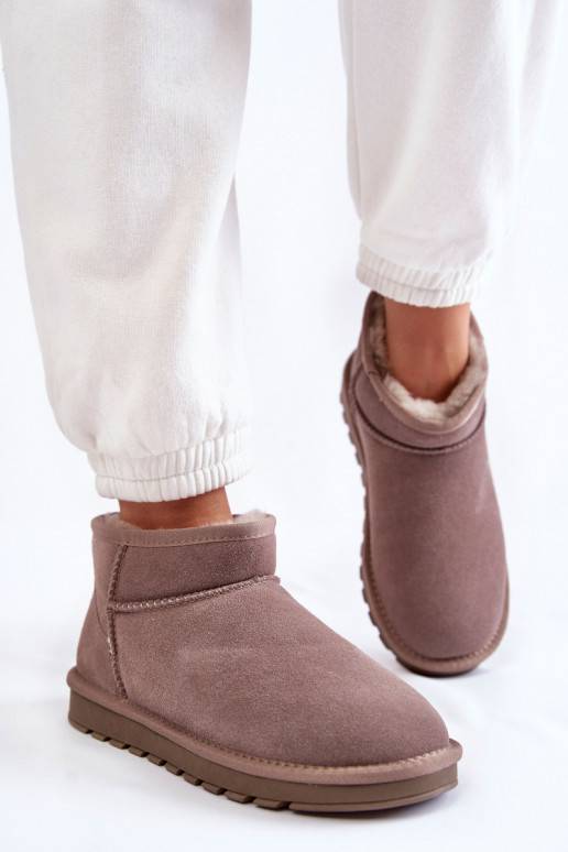 Zamšādas sniega apavi Pelēkas krāsas...