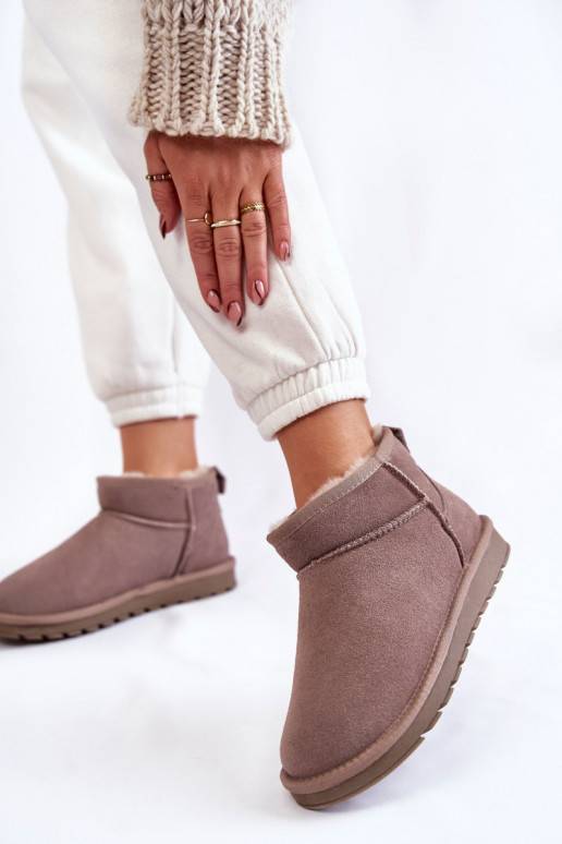 Zamšādas sniega apavi Pelēkas krāsas...