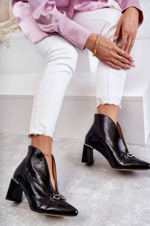 Sieviešu puszābaki ar papēdi melnas...