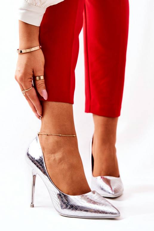 Augstpapēžu kurpes Sudraba krāsas...