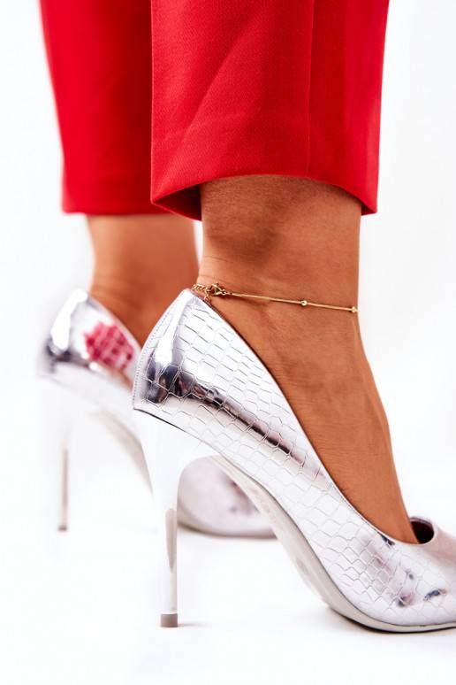 Augstpapēžu kurpes Sudraba krāsas...