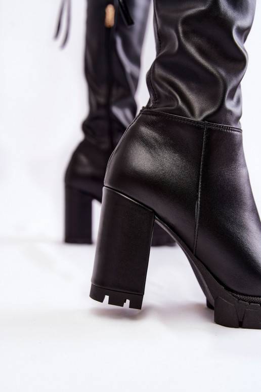 Garie zābaki ar platformu Shoes melnas krāsas