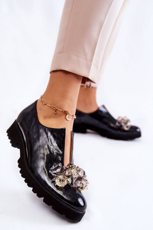 Eleganta stila Laque apavi ar...