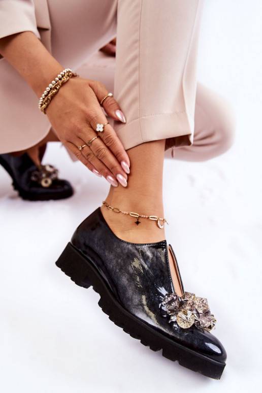 Eleganta stila Laque apavi ar...