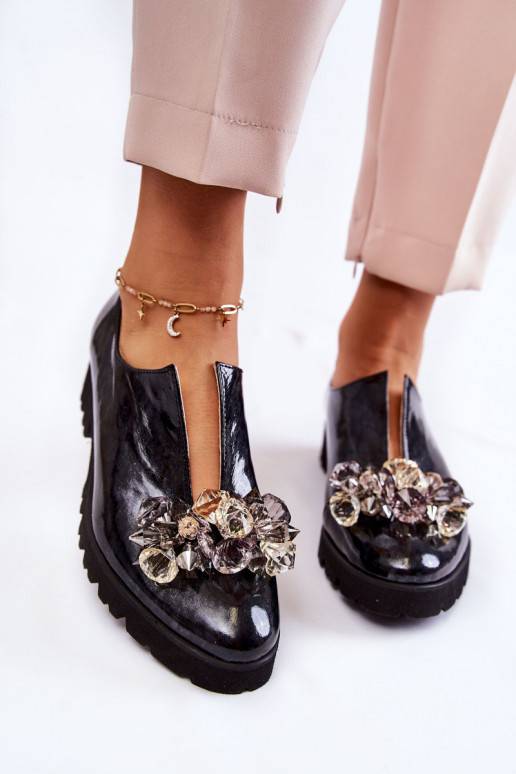 Eleganta stila Laque apavi ar...