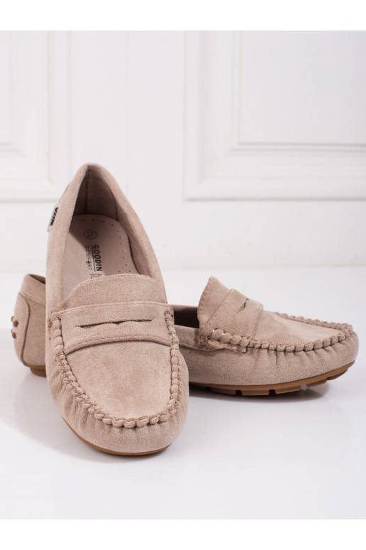 zamšādas sieviešu mokasīni Shelovet  smilšu krāsas