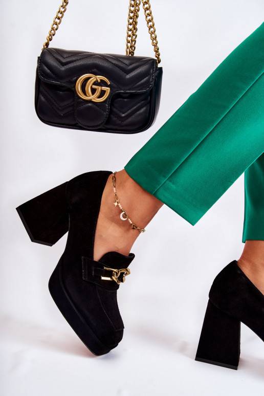 Kurpes Laura Messi melnas krāsas