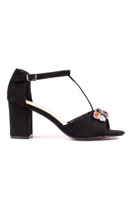 zamšādas  kurpes uz papēža  Shelovet Melnas krāsas