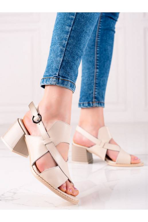 Dabīgas ādas sandales uz papēža LA.FI Dabīgas ādas sandales uz papēža LA.FI