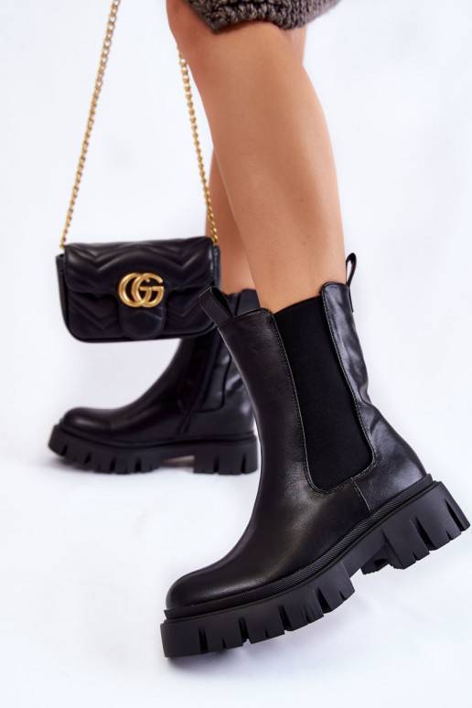 masīvi zābaki ar platformu melnas...