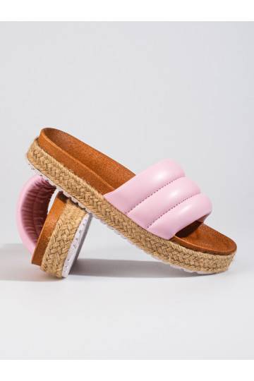 čības  espadrilas  Vinceza rozā krāsa  2