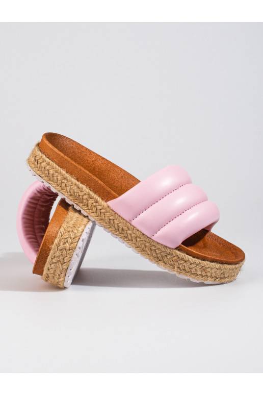  čības  espadrilas  Vinceza rozā krāsa 