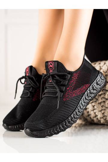 Sporta stila apavi Shelovet Melnas krāsas z czarną podeszwą