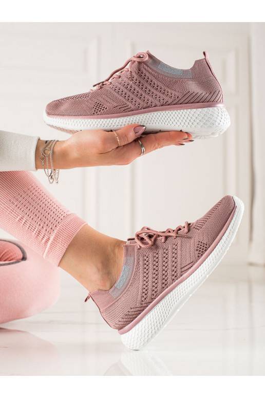 šņorējami Sporta stila apavi Shelovet rozā krāsa šņorējami Sporta stila apavi Shelovet rozā krāsa