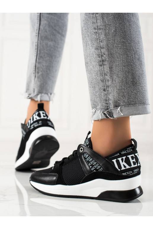 Stilīgasrnas brīvā laika apavi Vinceza Melnas krāsas