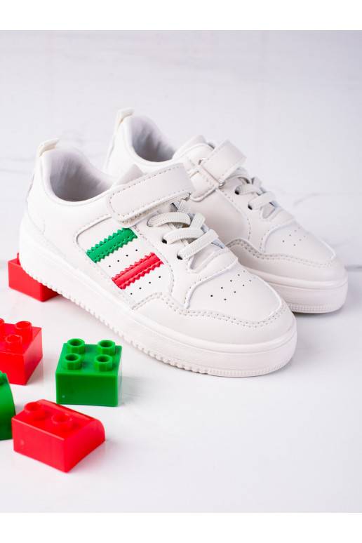 Sneakers apavi modeļa apavi dziecięce Shelovet balta krāsa 