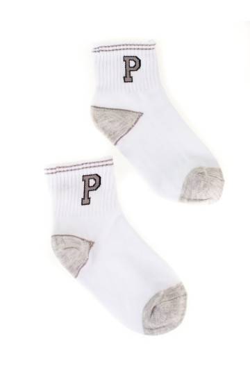 Zeķes Shelovet balta krāsapelēkas krāsas