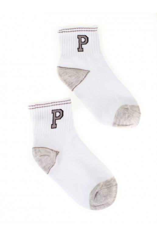 Zeķes Shelovet balta krāsapelēkas krāsas