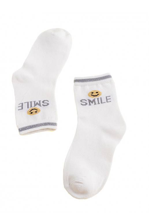 Zeķes Shelovet balta krāsa Smile