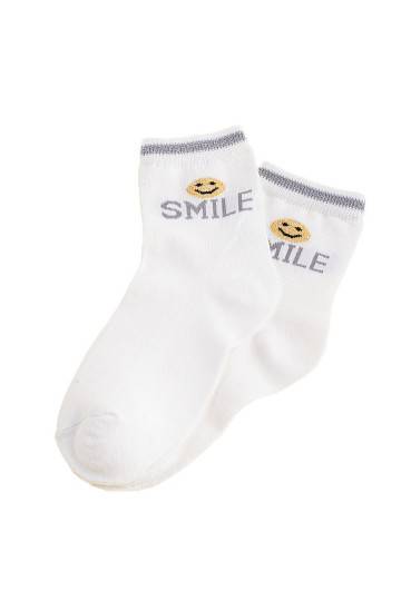 Zeķes Shelovet balta krāsa Smile 2