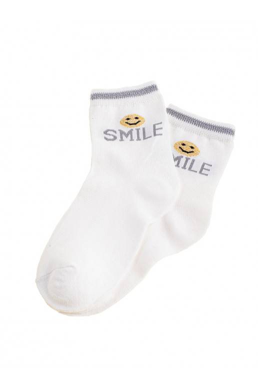 Zeķes Shelovet balta krāsa Smile
