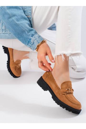 zamšādas sieviešu mokasīni Potocki brūnas krāsas