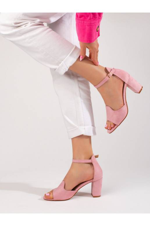 Rozā krāsas kurpes  uz papēža W. Potocki