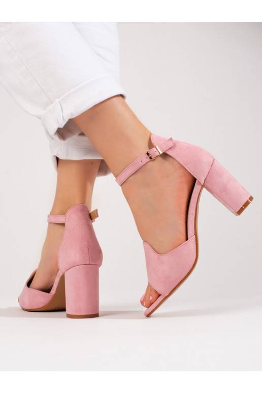 Rozā krāsas kurpes  uz papēža W. Potocki