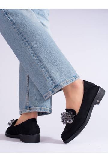 zamšādas Melnas krāsas sieviešu mokasīni Potocki 2