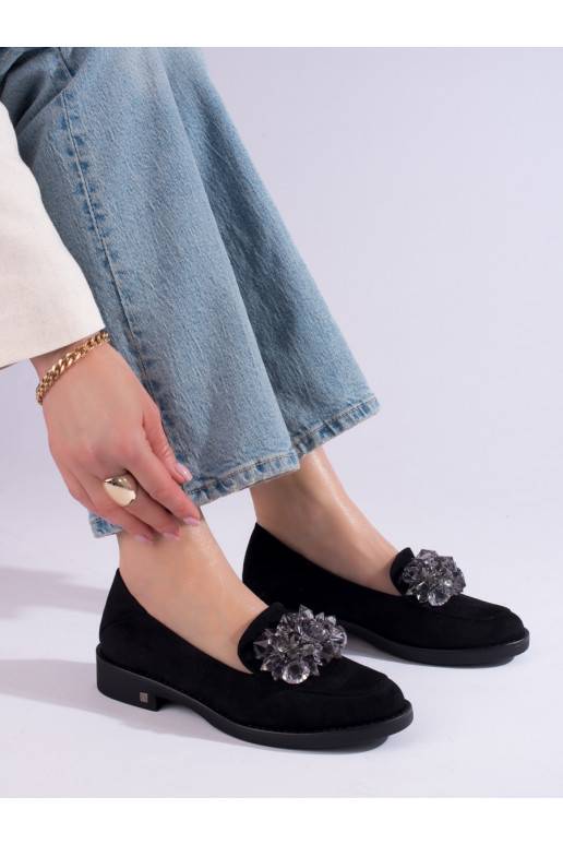 zamšādas Melnas krāsas sieviešu mokasīni Potocki zamšādas Melnas krāsas sieviešu mokasīni Potocki