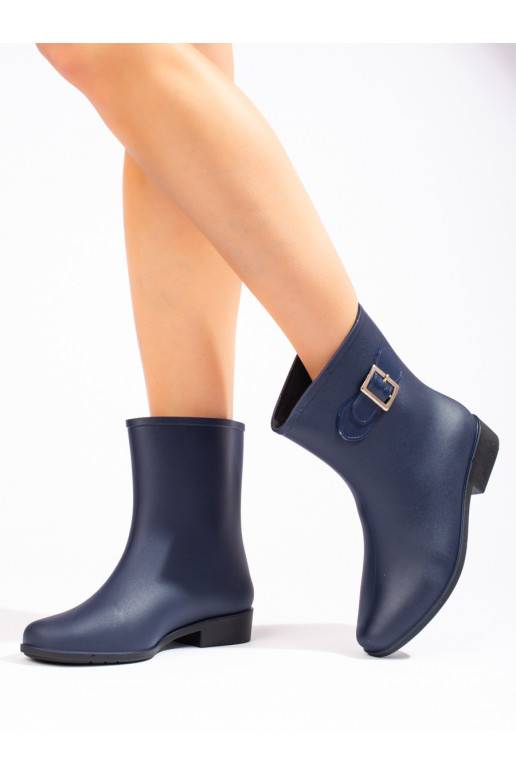 tumši zilas krāsas gumijas zābaki Shelovet 