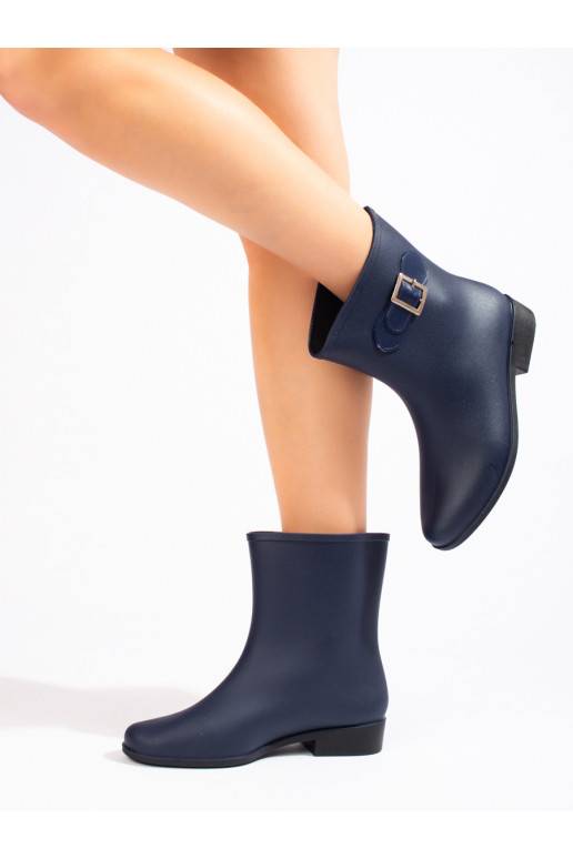 tumši zilas krāsas gumijas zābaki Shelovet 