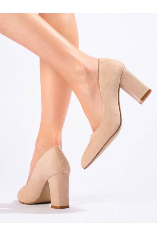 smilšu krāsas  puszābaki uz papēža Shelovet