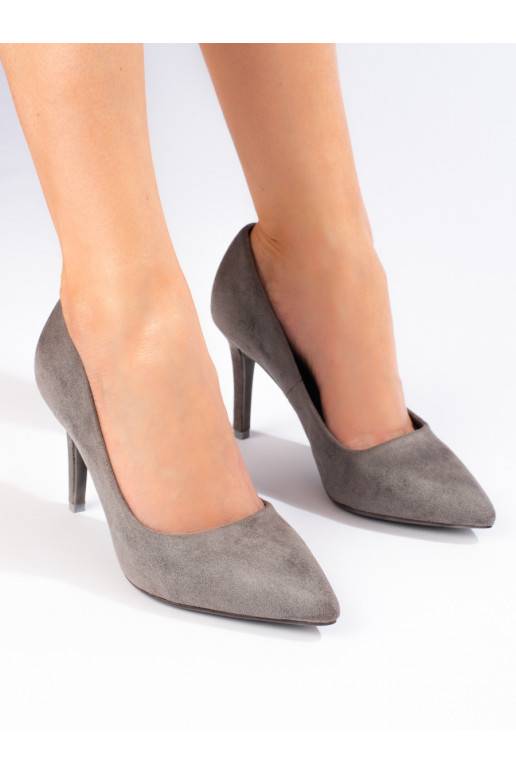 zamšādas pelēkas krāsas puszābaki Shelovet