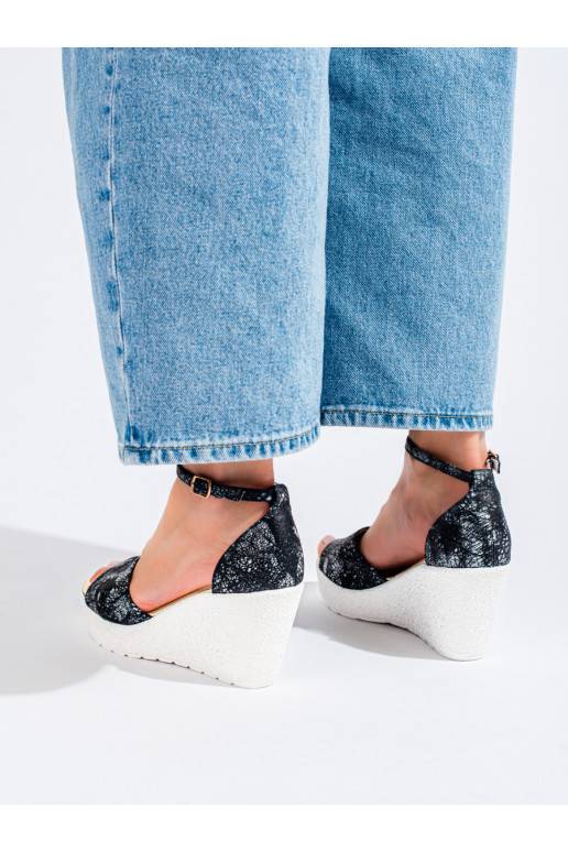 sandales   melns-balta krāsa Shelovet