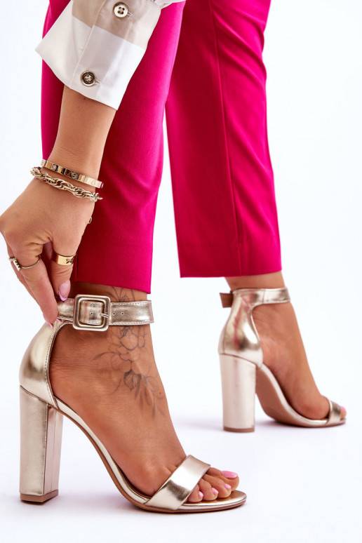 Sandales ar papēdi Zelta krāsas Georgina