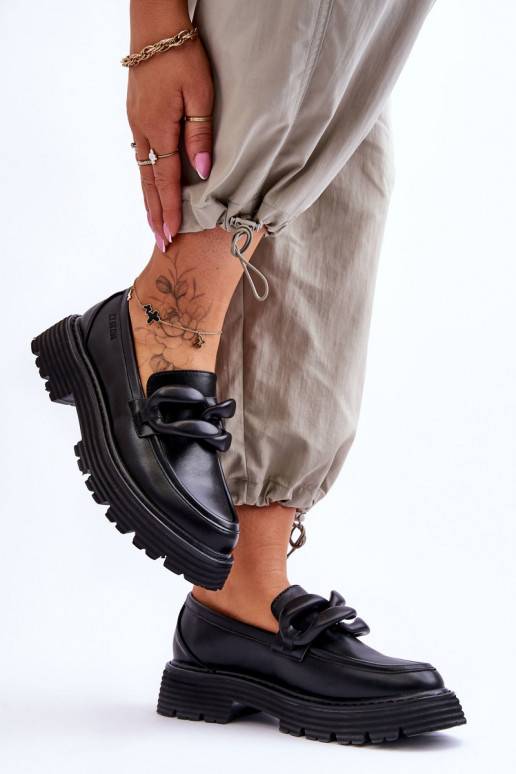 Mokasīni apavi Big Star melnas krāsas