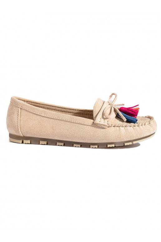 smilšu krāsas  mokasīni boho Shelovet