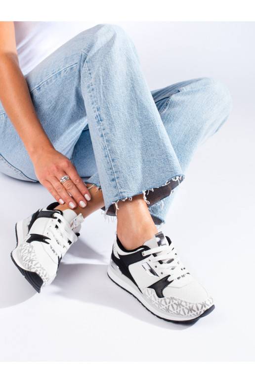 Sportiska stila balta krāsa-Melnas krāsas  sieviešu apavi e Shelovet