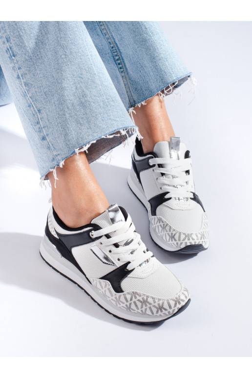 Sportiska stila balta krāsa-Melnas krāsas  sieviešu apavi e Shelovet