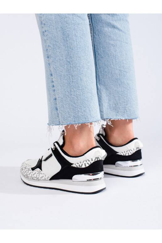 Sportiska stila balta krāsa-Melnas krāsas  sieviešu apavi e Shelovet