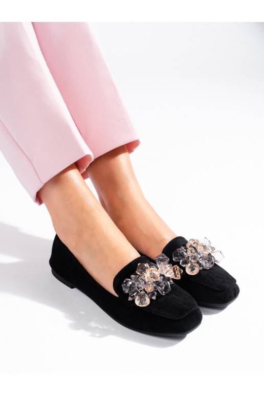 Melns  kurpes z ozdobnymi kryształkami Shelovet Melns  kurpes z ozdobnymi kryształkami Shelovet