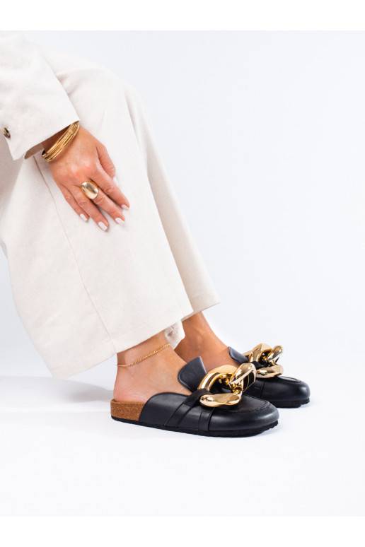 Melns čības  z dużym łańcuchem Shelovet