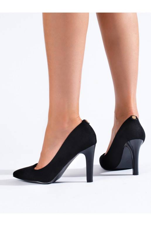 zamšādas Melnas krāsas puszābaki  Shelovet